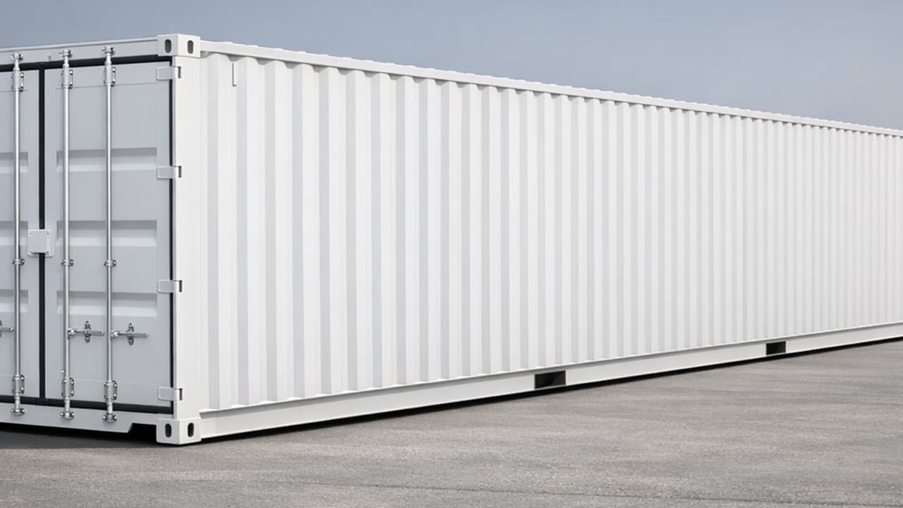 White RAL 9016 40-foot container for NGO dispensary