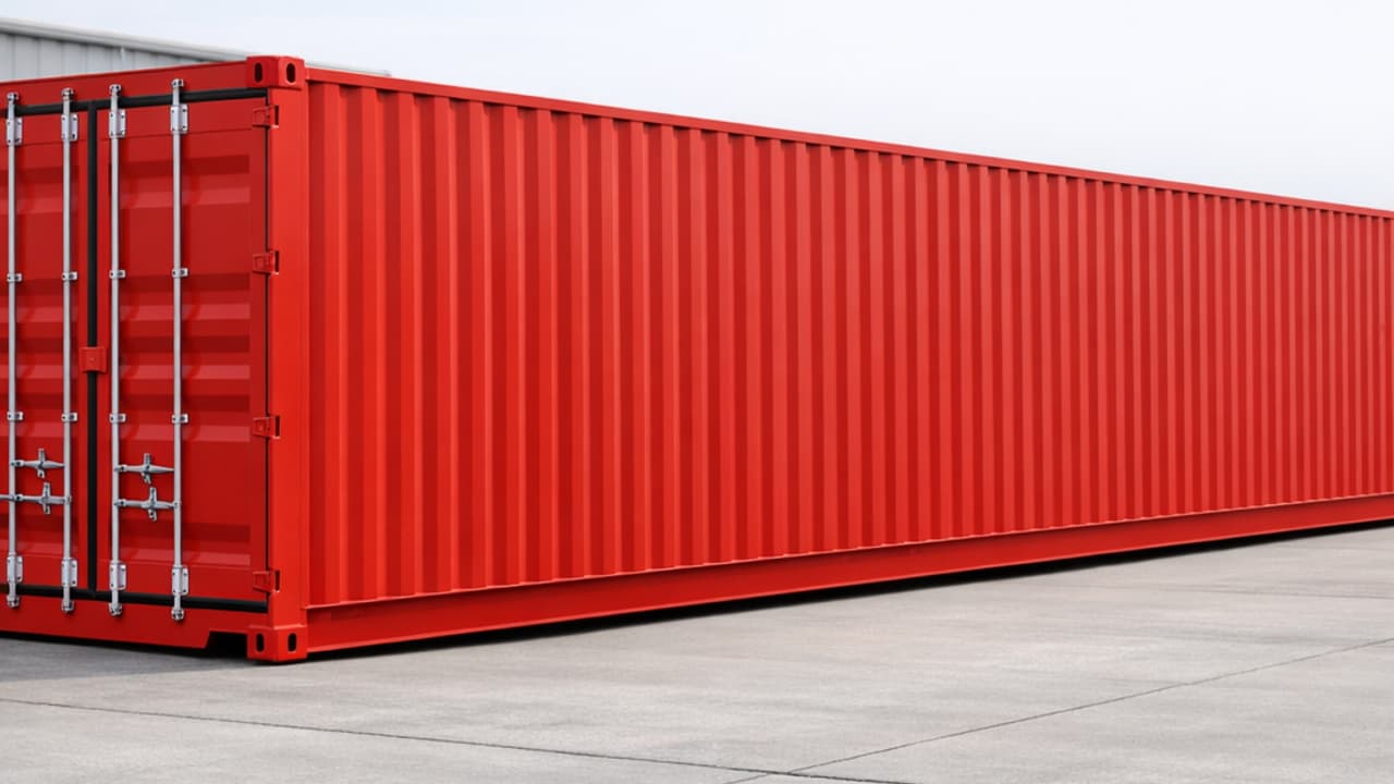 Red RAL 3020 mobile food truck container