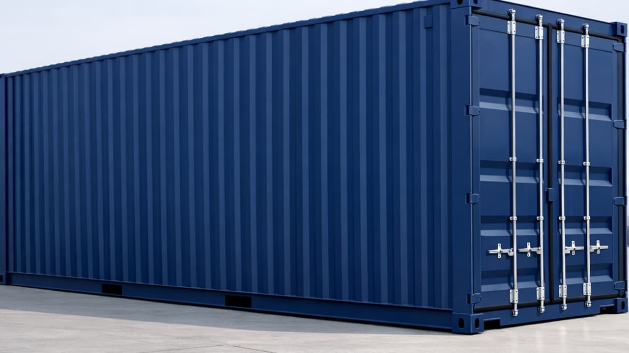 High cube container blue RAL 5010 height 2.90 m