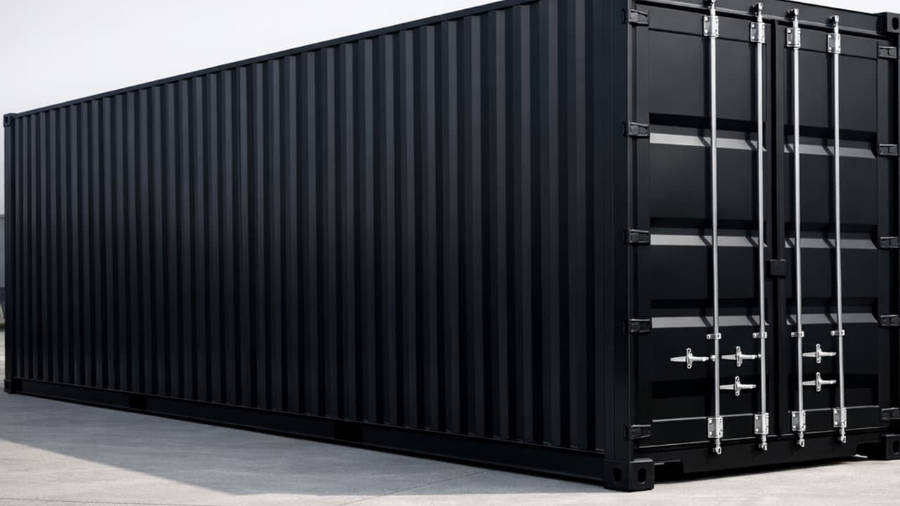 Black high cube RAL 9005 luxury mobile boutique container