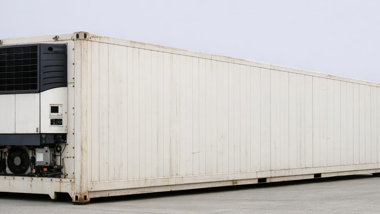 Shipping container refrigerated container used delivered to London