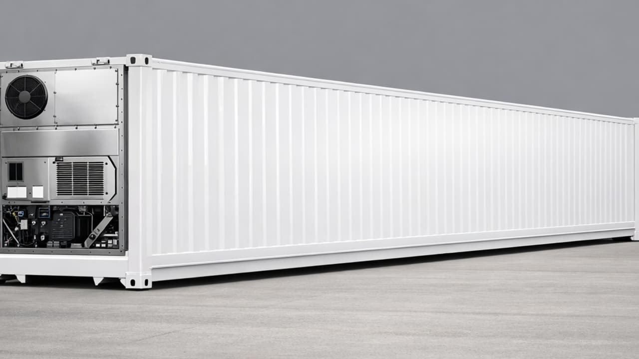 Shipping container refrigerated container one-trip delivered to London