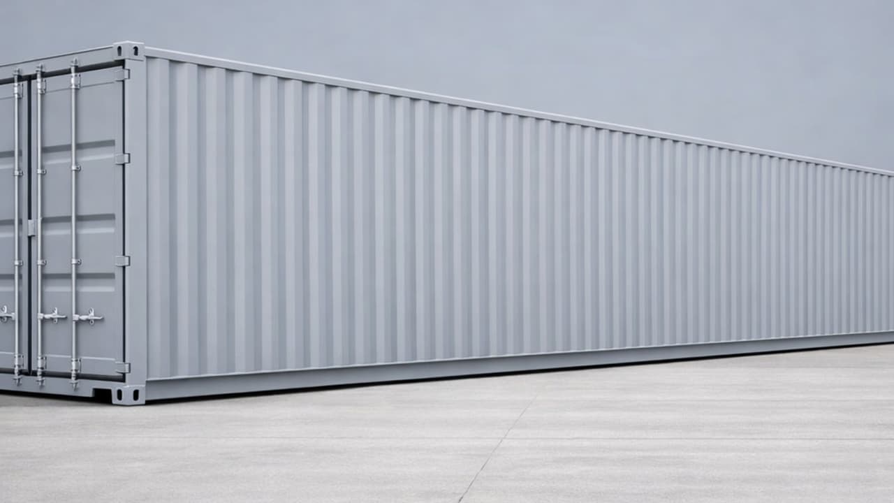 New high cube shipping container 40 ft factory exit, RAL 5010